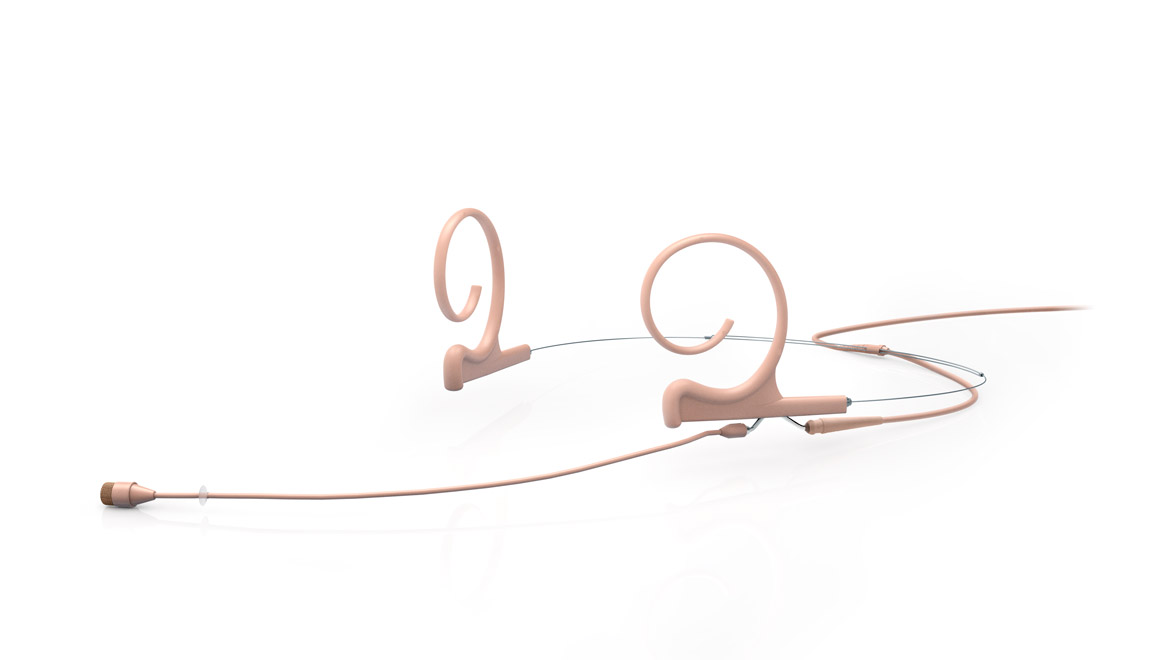 DPA d:fine 4166 Omni Flex Headset Mic, 110 mm Boom, Beige, MicroDot 4166-OL-F-F00-LH