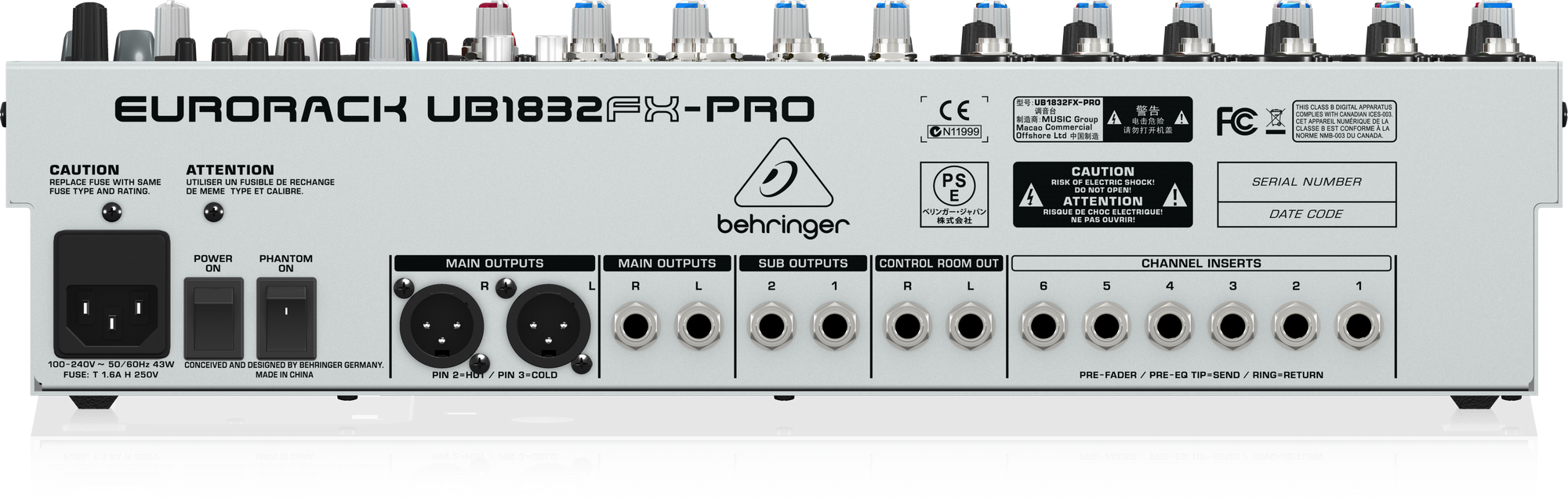 Behringer EURORACK UB1832FX-PRO Analog Audio Mixer - Imatge 5